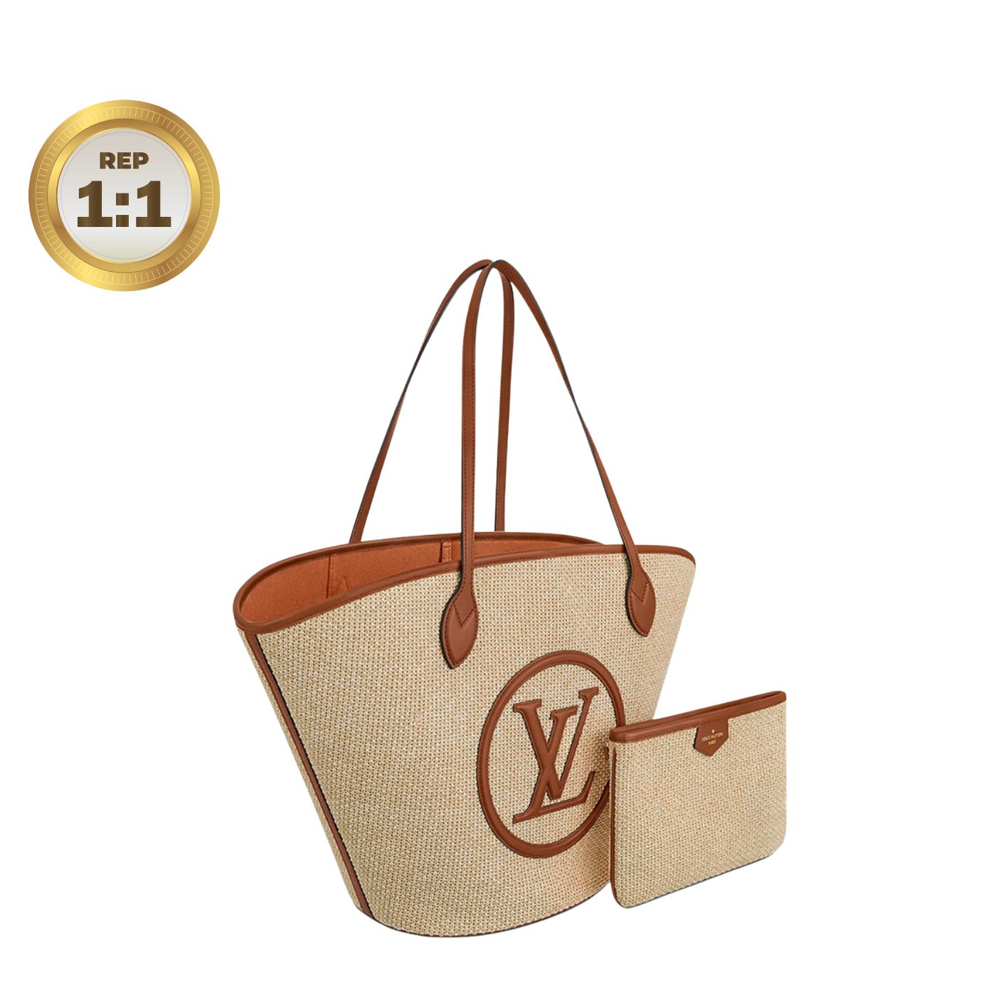 [REP 1:1] Louis Vuitton Saint Jacques Raffia Brown For Women 22.4in/57cm